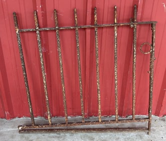 Early Wrought Iron Gate 38"X36"X2"