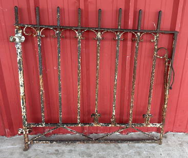 Early Wrought Iron Gate 41"X41"X2": Early Wrought Iron Gate 41"X41"X2"
