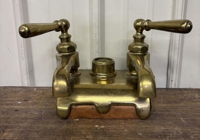 Antique Brass French Tub Valve Or Faucet 9"X10"X9"