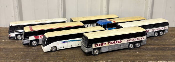 Collection Of Model Buses - Greyhounds 2"X10"X3"