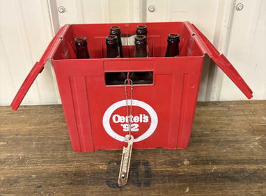 Oertel's 92 Plastic Bottle Crate With Bottle Opener 9"X12"X10"