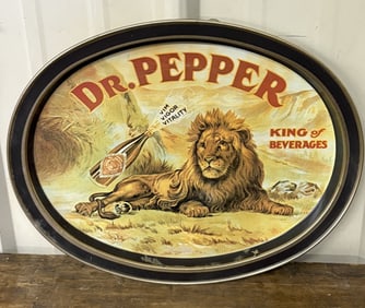 Vintage Dr. Pepper "King of Beverages" Tray / Server 14"X12"