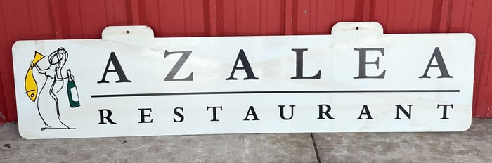 Azalea Restaurant Wall Sign Double Sided 72"X18"