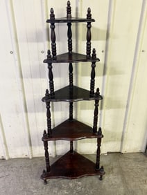 Vintage 5 Tier Corner Shelf 11"X22"X55"