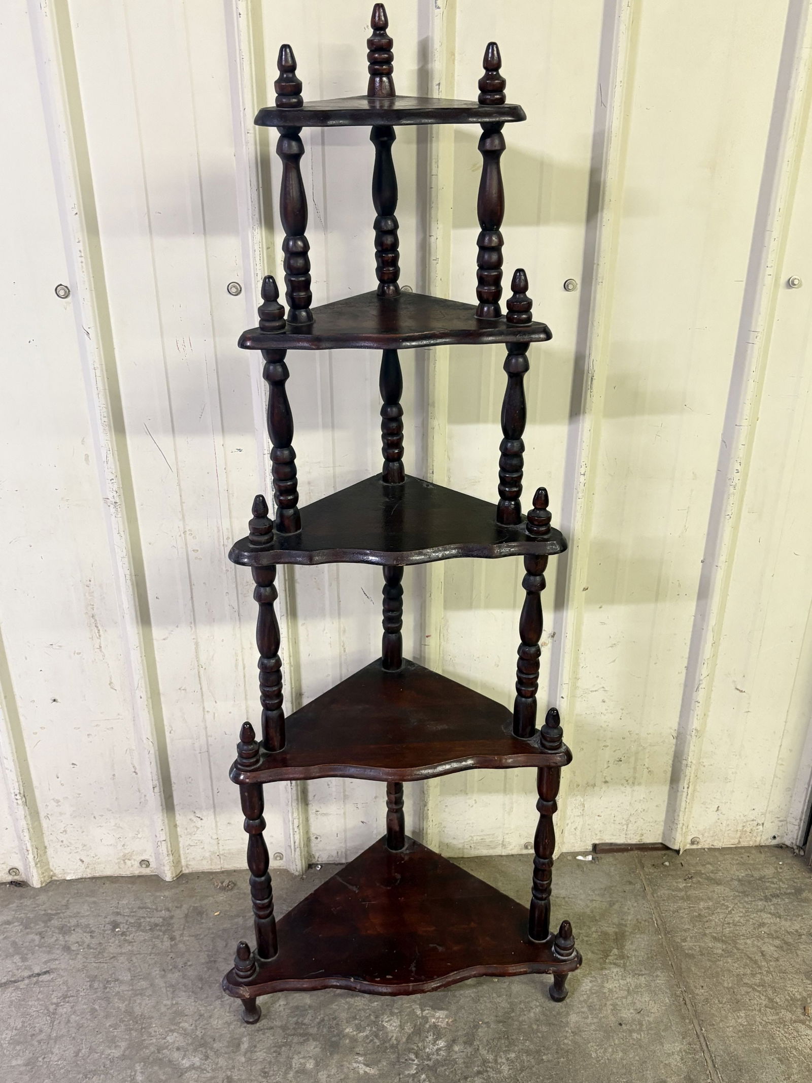 Vintage 5 Tier Corner Shelf 11"X22"X55" (1 of 4)