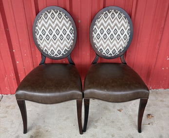 Modern Regency Upholstered Side Chairs 20"X24"X39"