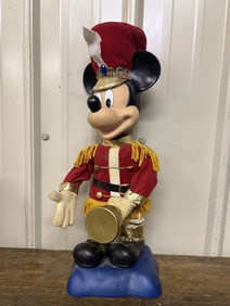 Vintage Disney Telco Mickey Mouse Marching Band Animated 1996 Christmas 8"X8"X19"