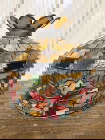 Tiffany Style Stained Glass Hanging Light 16"X16"X15"