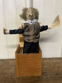 Vintage William Shakespeare "Jack in the Box" Style Children's Toy 4"X5"X5"