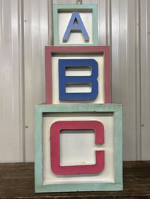Large ABC's Decorative Blocks (Largest 18"X18"X18")