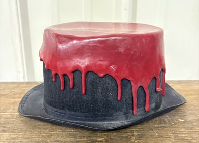Wax Dipped Maker's Mark Top Hat, Made By J Hats, USA 8"X10"X6"