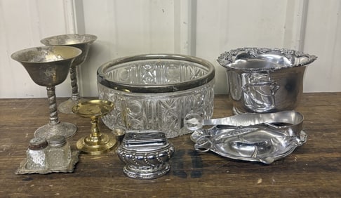 Collection of Silver Plated Serving Items, Lighter 8"X8"X4"