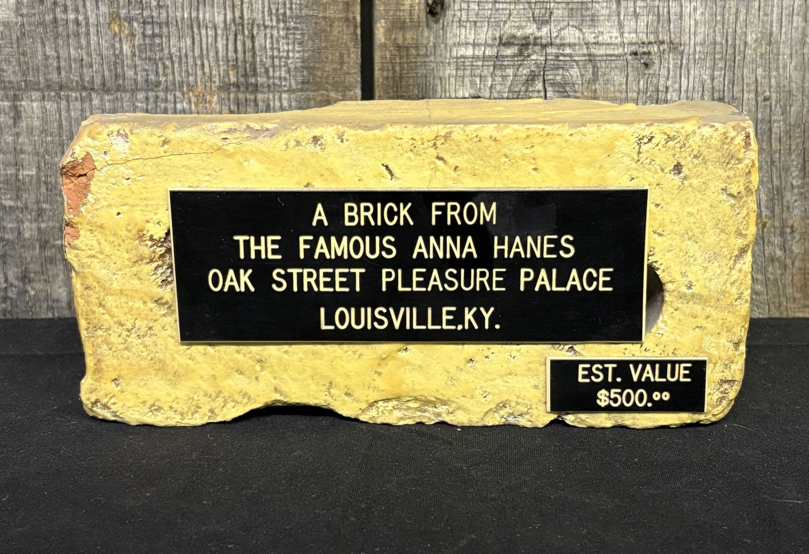 Brick From The Famous Anna Hanes Oak Street Pleasure Palace, Louisville, KY. 2"X4"X8": Brick From The Famous Anna Hanes Oak Street Pleasure Palace, Louisville, KY. 2"X4"X8"