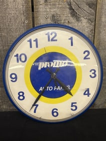 Pronto Auto Parts Advertising Wall Clock 12"