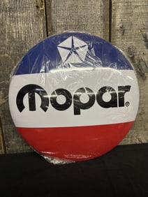 Metal Mopar Button Sign 16"
