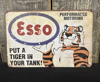 Esso Performance Motoring Metal Sign 12"X8"