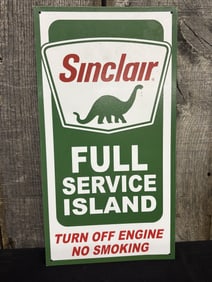 Sinclair - Full Service Island Metal Sign 8"X16"