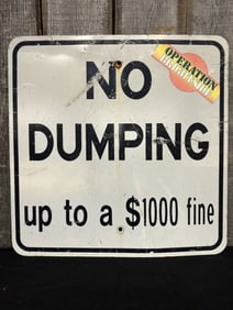 No Dumping Metal Sign 24"X24"