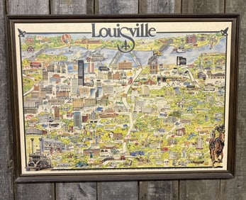 Louisville Characterized Map Design, Produced and Published by La Maison Descartes, INC- 19821982