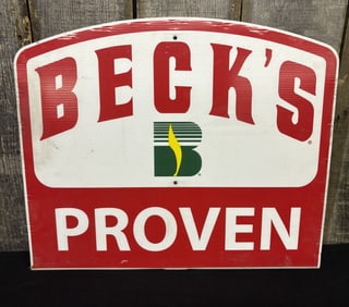 Beck's Proven Seed Sign 24"X20"