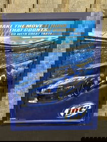 Miller Lite - Nascar Advertisement 28"X36"