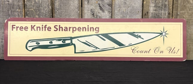 Free Knife Sharpening - Sign 47"X11"