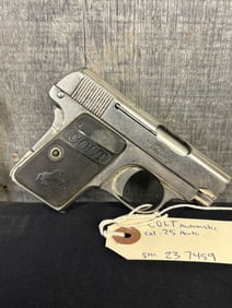 Early Colt .25 Auto Pistol Serial:237459 5"