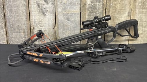 Bear Fortus Crossbow With Scope; Like-New. 24"X37"