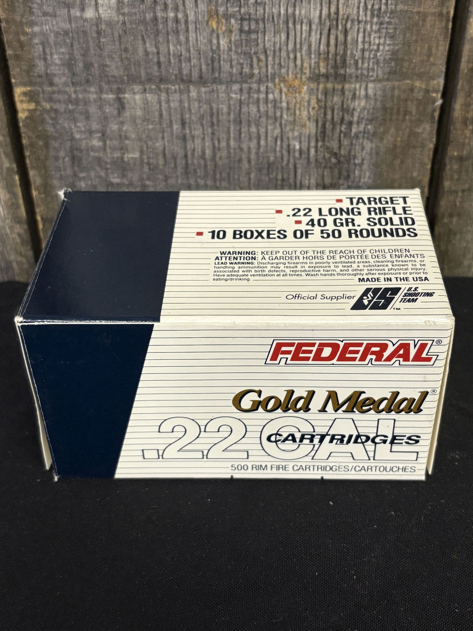 500 Rounds .22LR Federal Gold Medal App. 5": 500 Rounds .22LR Federal Gold Medal App. 5"