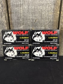 80 Rounds 5.45X39MM Wolf App. 2.5"X5"