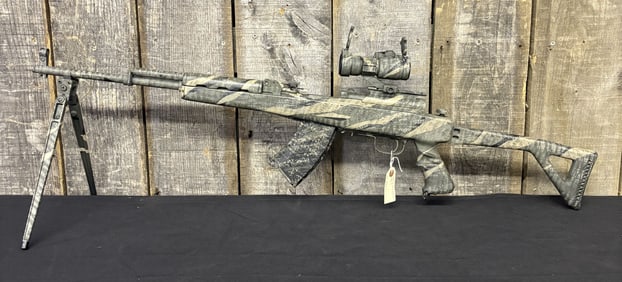 Camo-Wrapped Rifle; 7.62X39 With Scope, Bipod; Serial:31052 42"