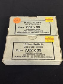40 Rounds 7.62X39 Sellier-Bellot App. 2.5"X5"