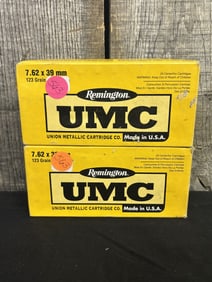 40 Rounds 7.62X39 Remington UMC App. 2.5"X5"