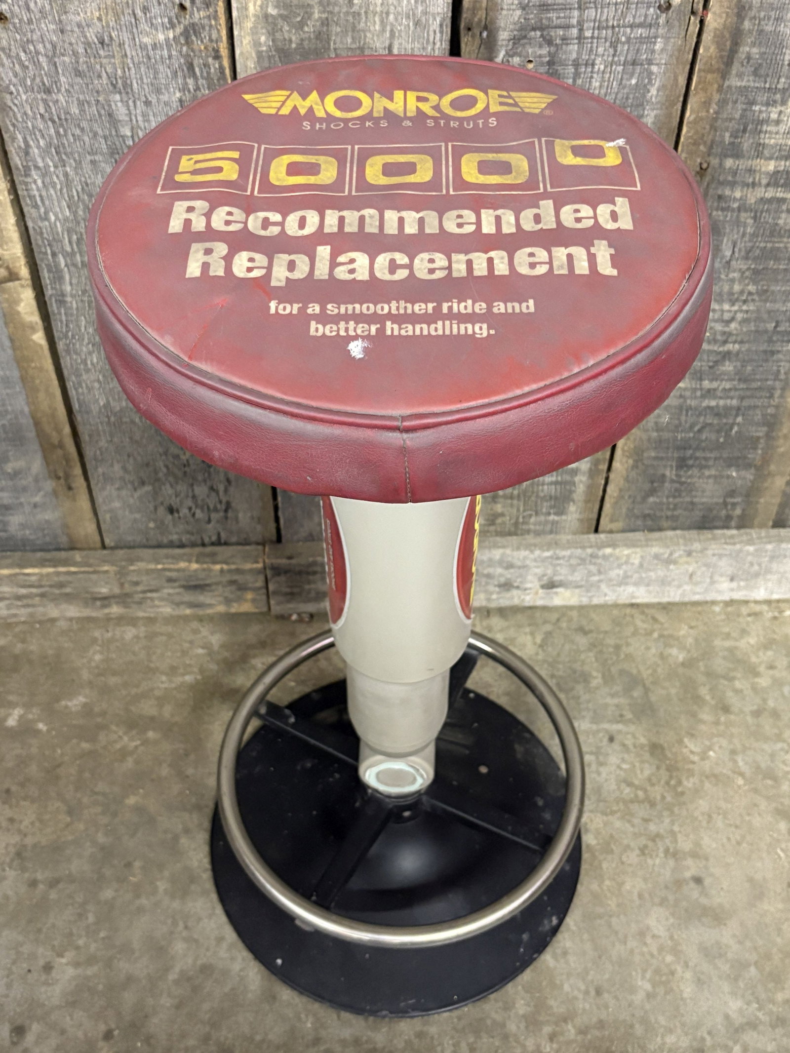 Monroe Shocks - Struts Advertising Bar Stool 14"X32": Monroe Shocks - Struts Advertising Bar Stool 14"X32"