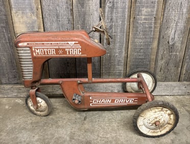 Vintage AMF Power-Trac Pedal Tractor "Chain Drive" C. 50's-60's 18"X36"X28"
