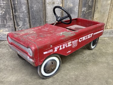 Vintage AMF Fire Chief Car No. 503 Pedal Car 13"X34"X18"