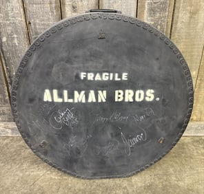 Allman Bros. Memorabilia; Signed Instrument Case 13"X32"X32"