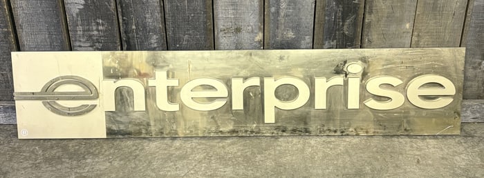 Enterprise Rent-A-Car Metal Sign 73"X16"