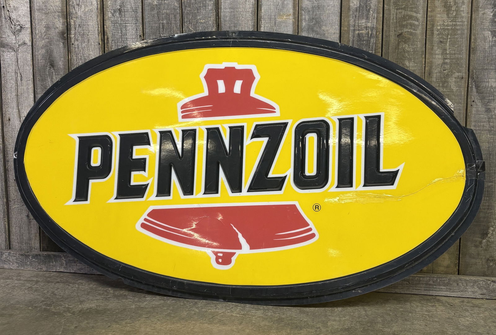 Large Pennzoil Fiberglass Sign 51"X92": Large Pennzoil Fiberglass Sign 51"X92"