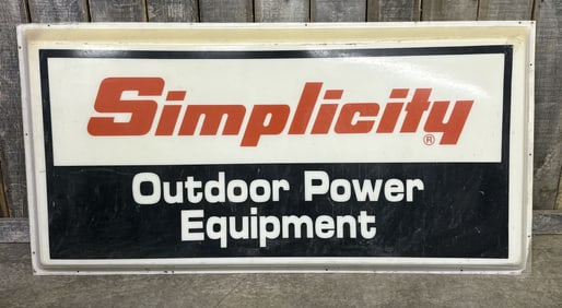 Simplicity Outdoor Power Equipment Heavy Plastic Sign 36"X73"