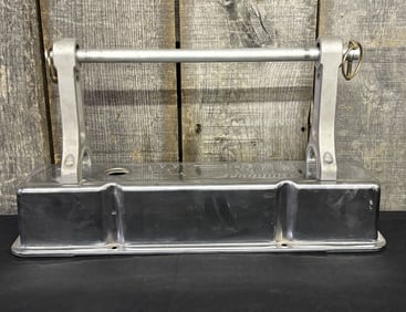 Polished Aluminum Valve Cover Display By World Products 5"X19"X11"