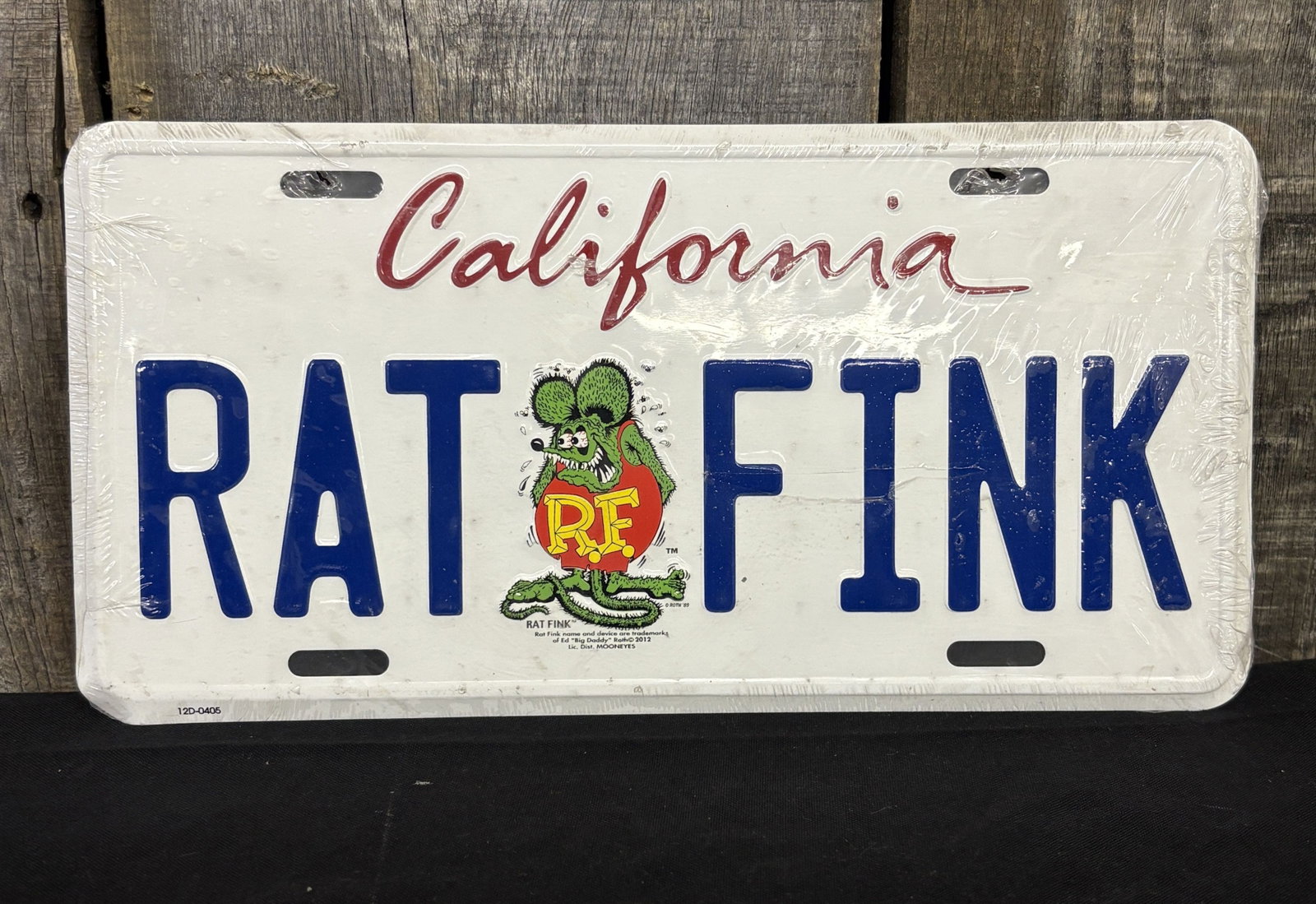 California Rat Fink License Plate 12"X6": California Rat Fink License Plate 12"X6"