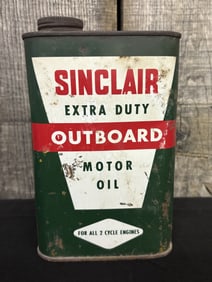 Vintage Sinclair Outboard Motor Oil Can 2"X4"X7"