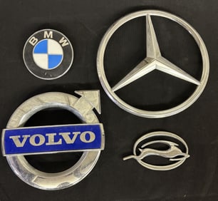 Volvo, Mercedes, BMW, Impala Emblems/Badges (Largest 7")