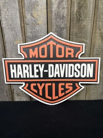 Metal Embossed Harley Davidson Motorcycles Sign 35"X28"