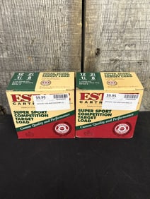 2 Full boxes of Estate Cartridge, Super Short Competition Target Load 12ga 2 3/4" App. 2.5"X5"