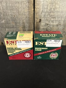 Estate Cartridge, Super Short Competition Target Load 12ga 2 3/4" & Estate Buckshot Load - Full