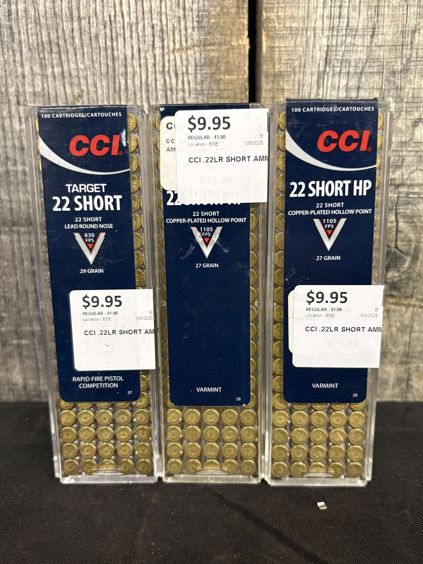 3 Full Boxes of CCI Target .22 Short App. 2.5"X5": 3 Full Boxes of CCI Target .22 Short App. 2.5"X5"