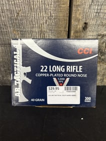 CCI AR Tactical .22 Long Rifle App. 2.5"X5"