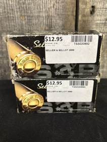 2 Full Boxes of Sellier & Bellot 9mm App. 2.5"X5"